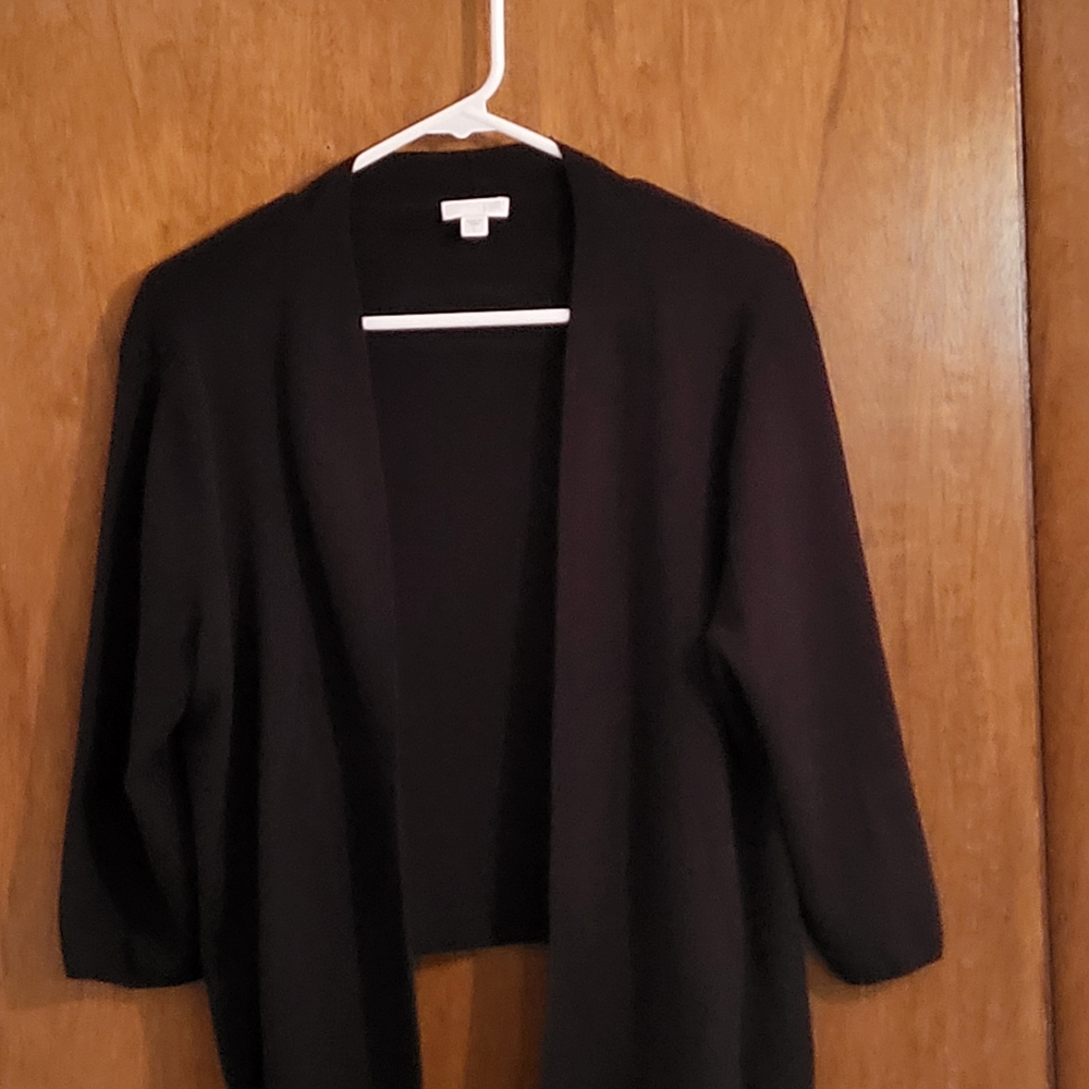 J. Jill Black Open-Front Cardigan